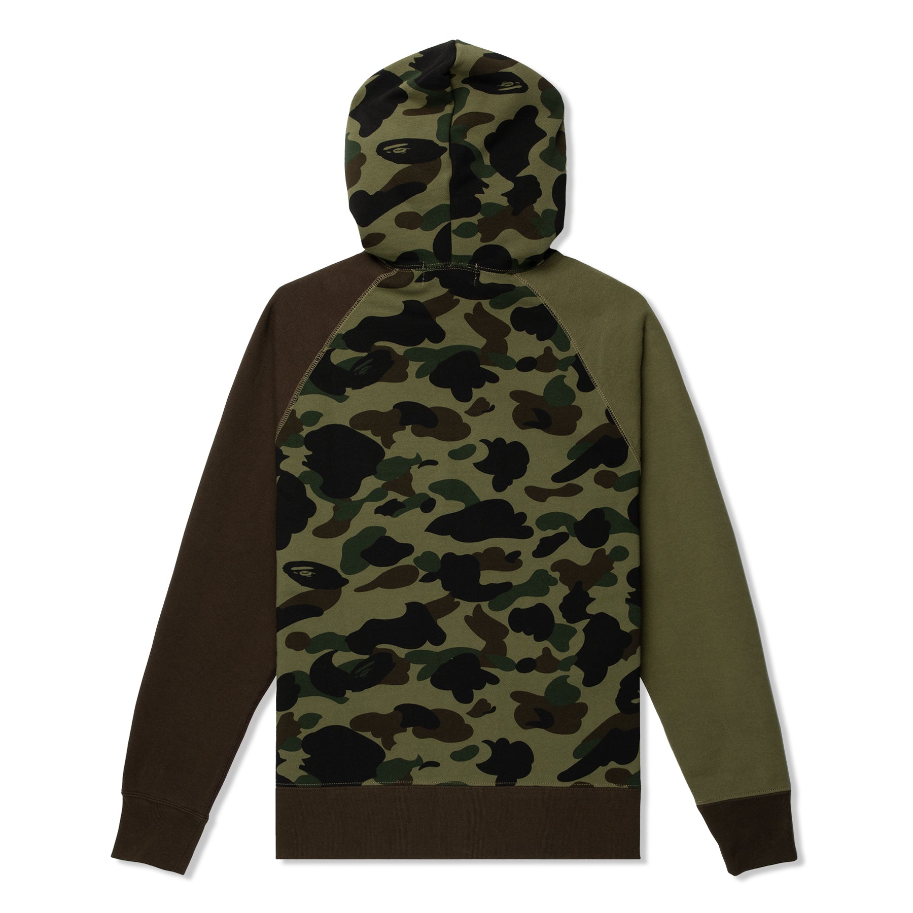 A Bathing Ape 1st Camo Crazy College Full Zip Hoodie (Green) – Concepts