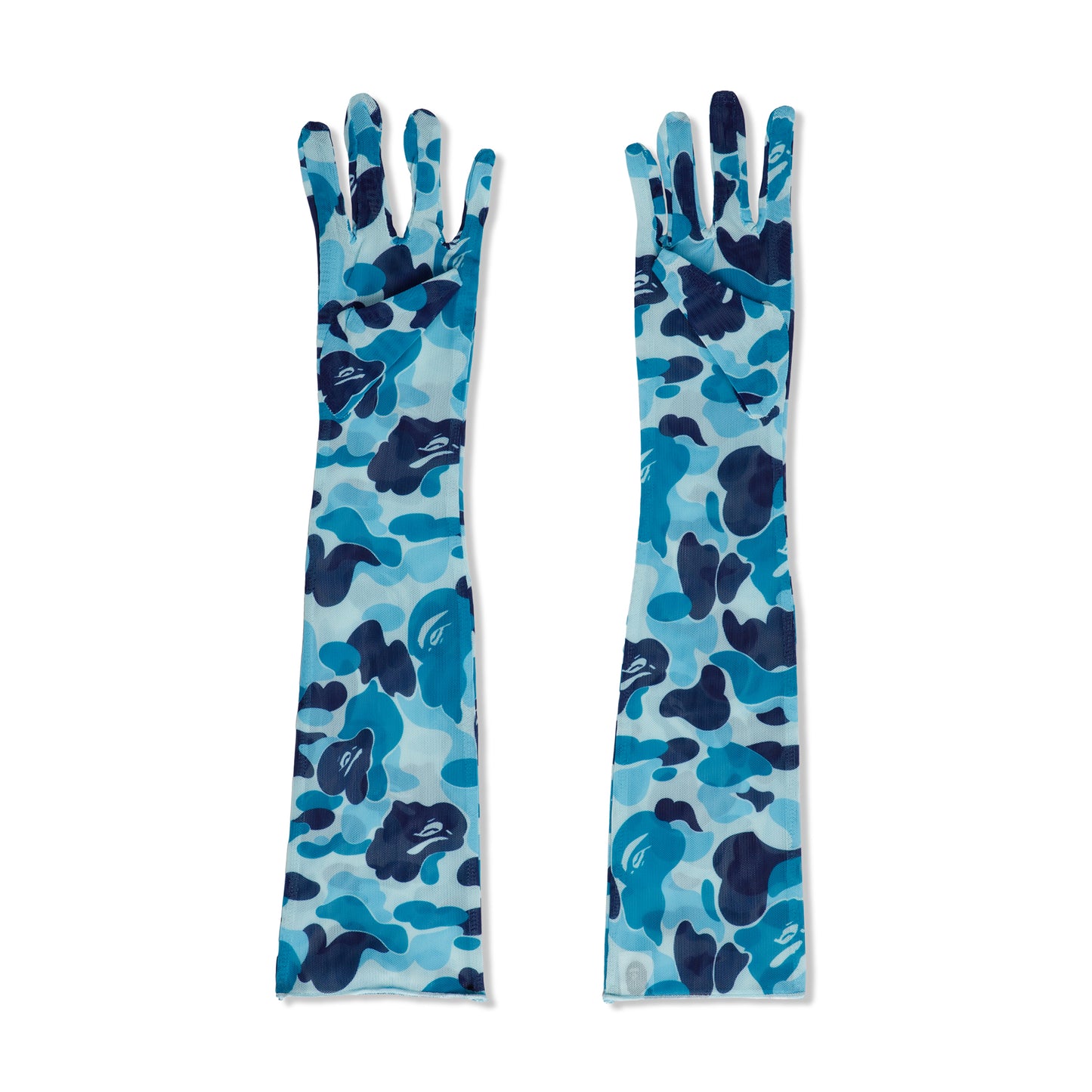 A Bathing Ape ABC Camo Gloves (Blue)