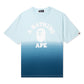 A Bathing Ape College Gradation Relaxed Fit Tee (Blue)