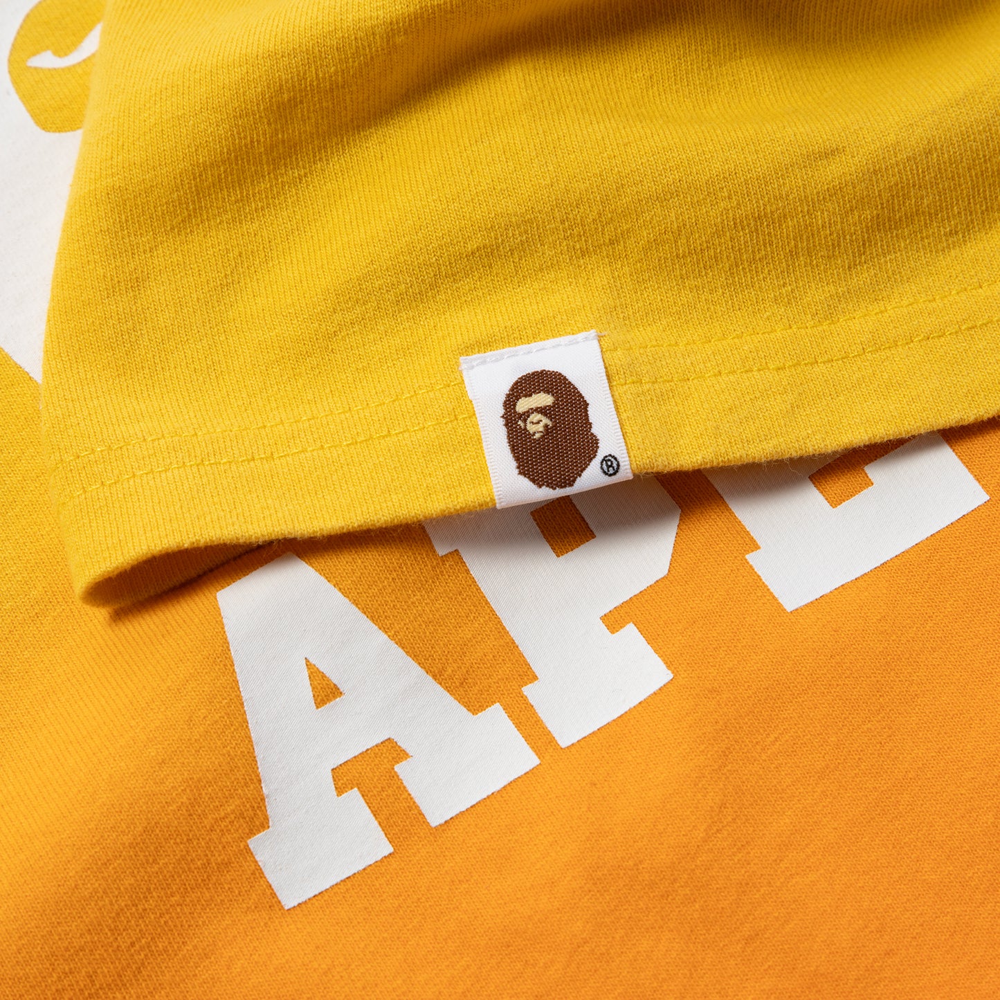 A Bathing Ape College Gradation Relaxed Fit Tee (Orange)