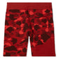 A Bathing Ape Color Camo Cutting Sweat Shorts (Red)