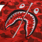 A Bathing Ape Color Camo Embroidery Shark Crewneck (Red)