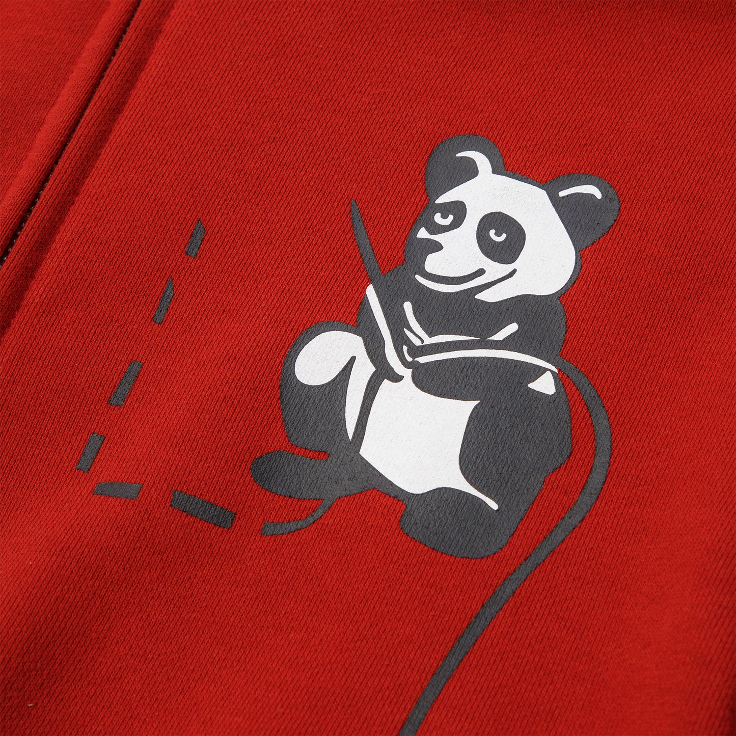 A Bathing Ape Color Camo Panda Full Zip Hoodie (Red)