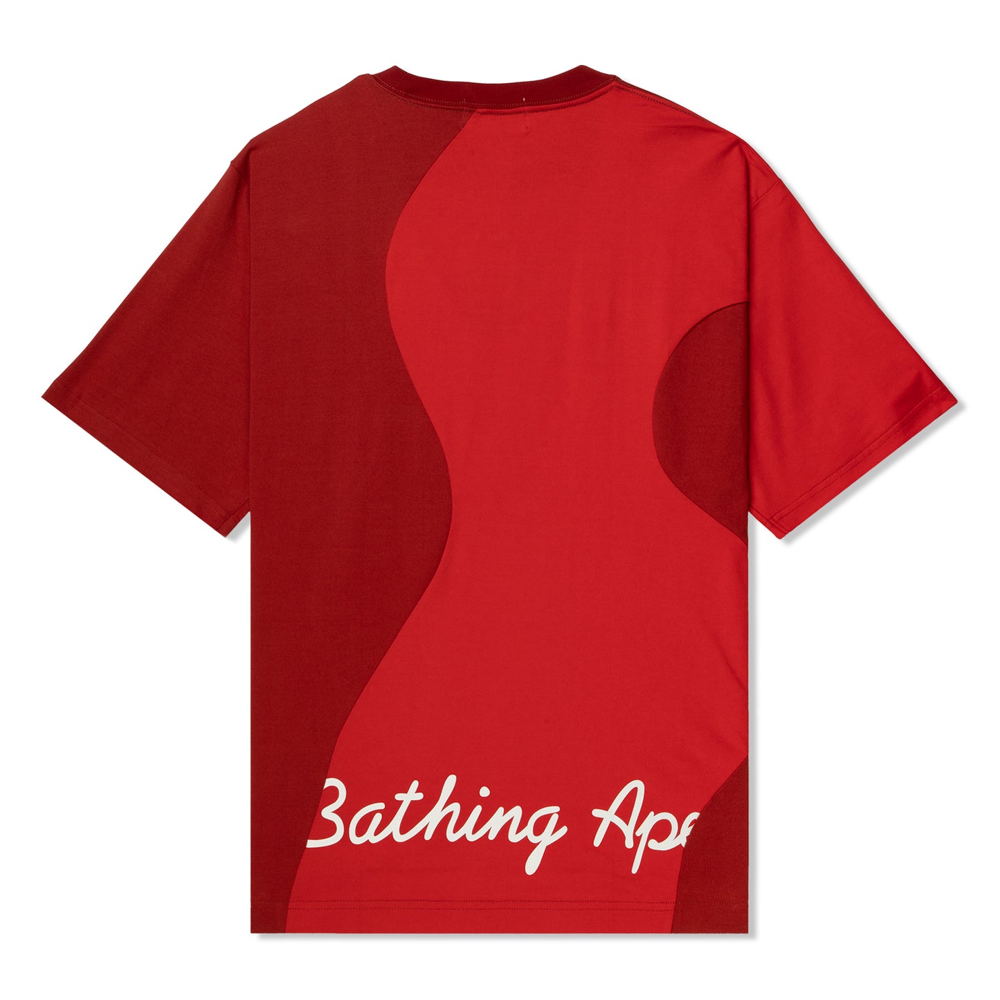 A Bathing Ape Cutting College Relaxed Fit Tee (Red)