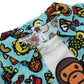 A Bathing Ape Kids Baby Milo Mixed Fruit Shirt Layered Rompers (Sax)