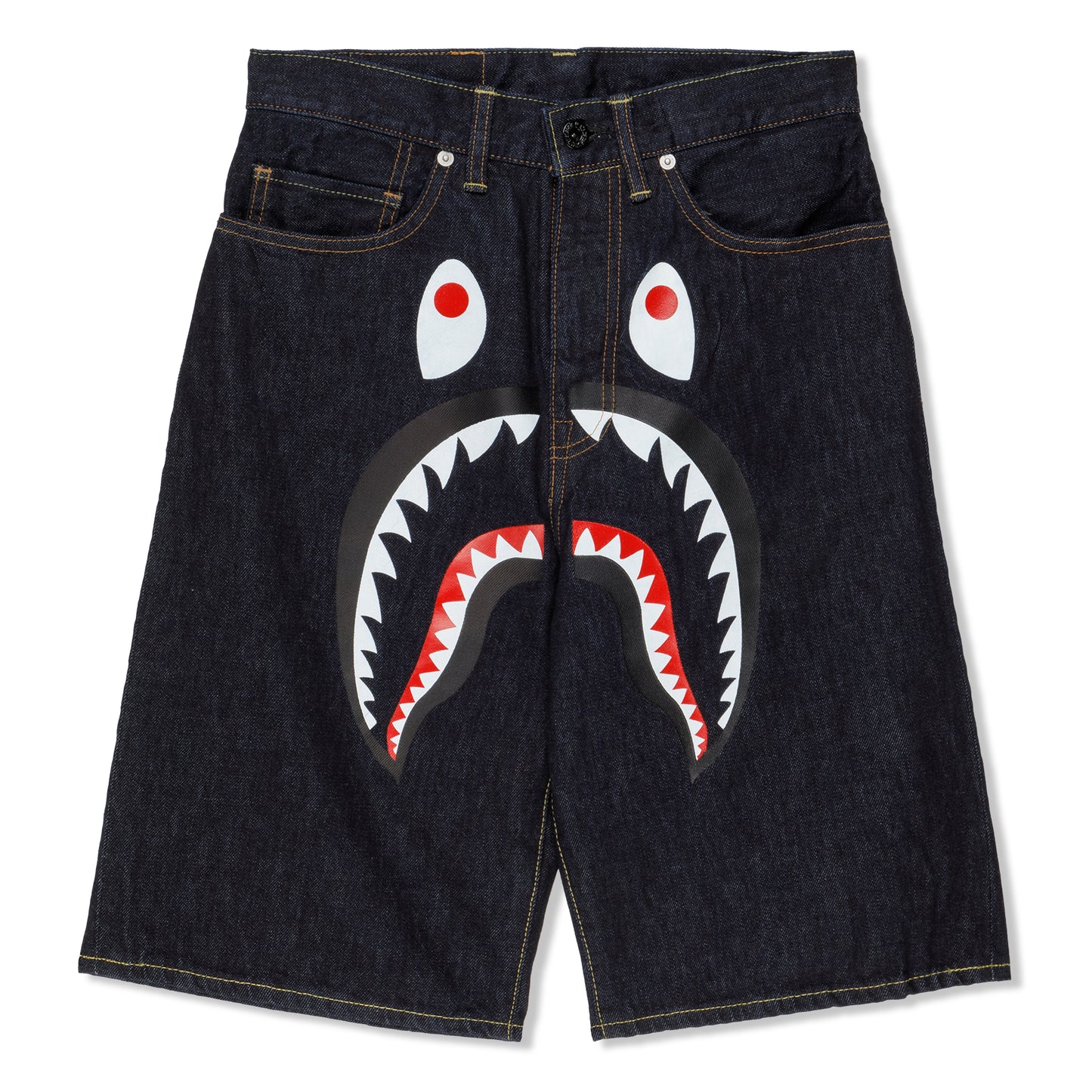 A Bathing Ape Shark Denim Shorts (Indigo)