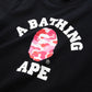 A Bathing Ape Womens ABC Camo College Tee (Black/Pink)
