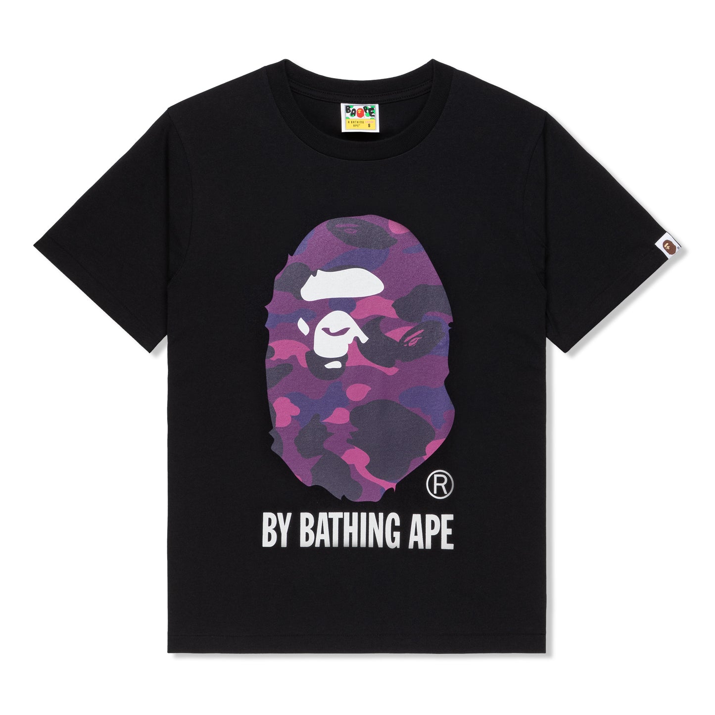 A Bathing Ape Womens Color Camo by Bathing Ape Tee (Black/Purple)