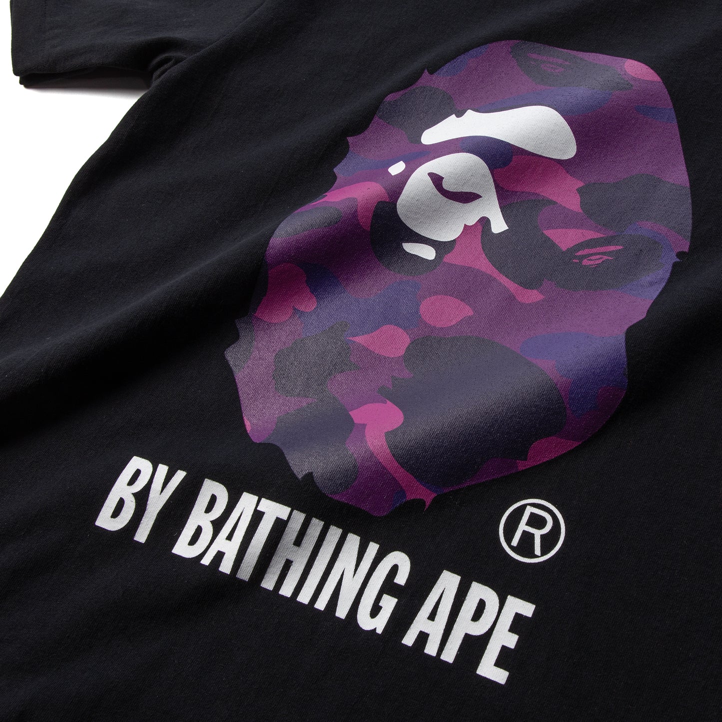 A Bathing Ape Womens Color Camo by Bathing Ape Tee (Black/Purple)