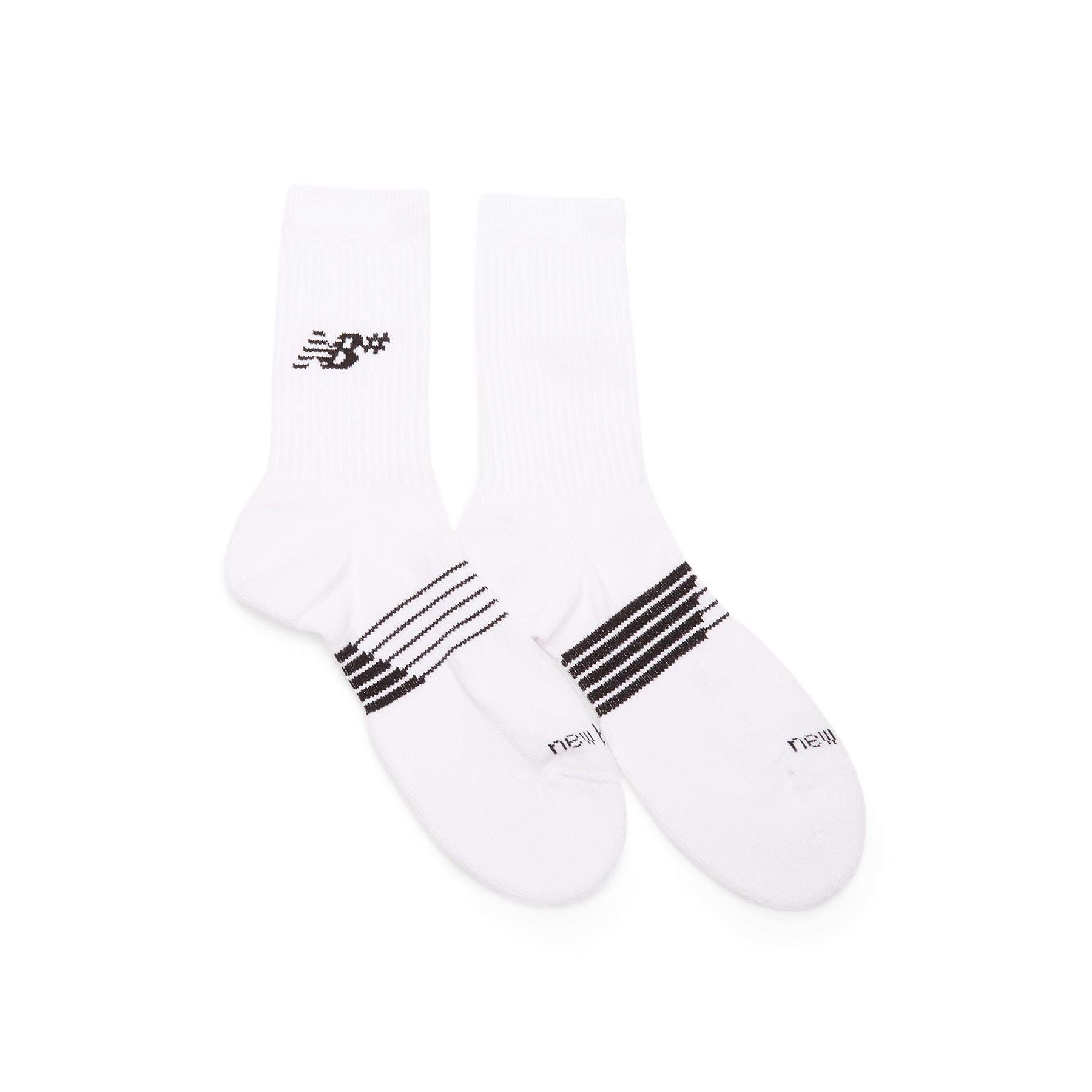 New Balance Active Numeric Crew Socks 3 Pack (White)
