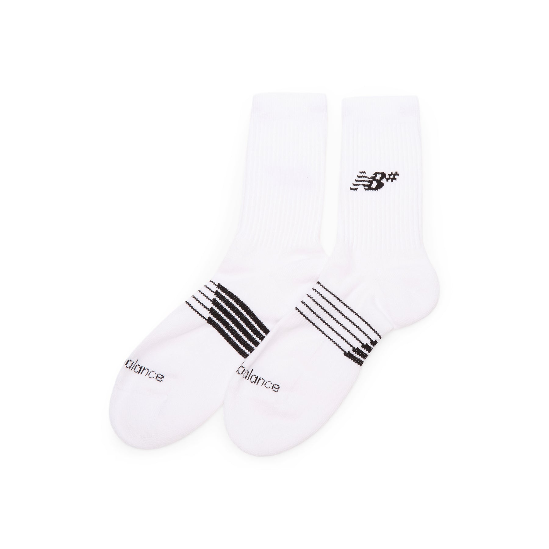 New Balance Active Numeric Crew Socks 3 Pack (White)