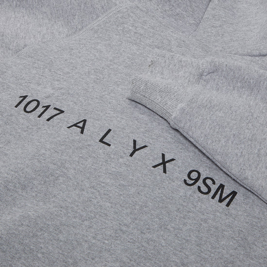 1017 ALYX 9SM Distressed Hoodie Sweatshirt (Grey Melange)
