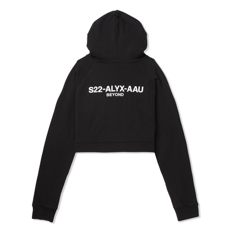 1017 ALYX 9SM  Womens Collection Logo Cropped Sweatshirt (Black)