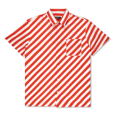 A.P.C. Riley Short Sleeve Shirt (Rouge)