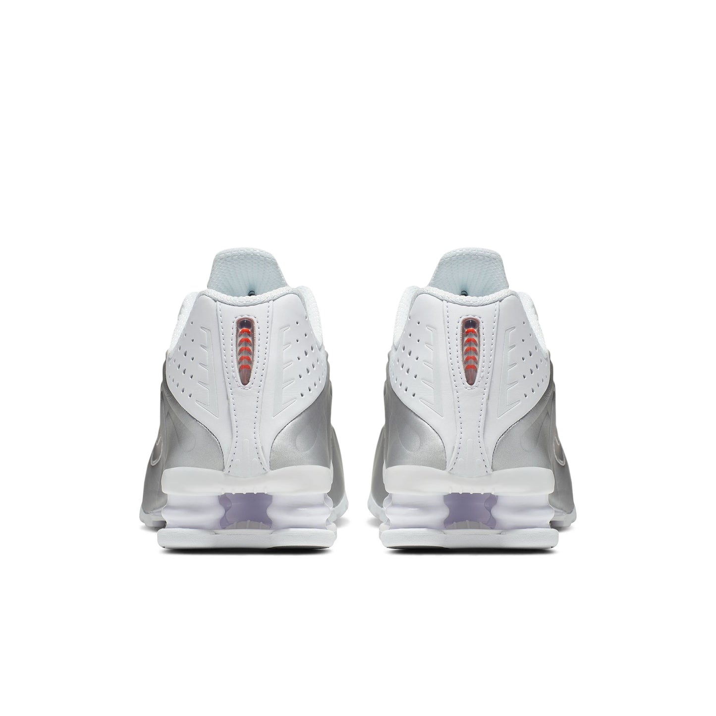 Nike Shox R4 (White/White-Metallic Silver-Max Orange)