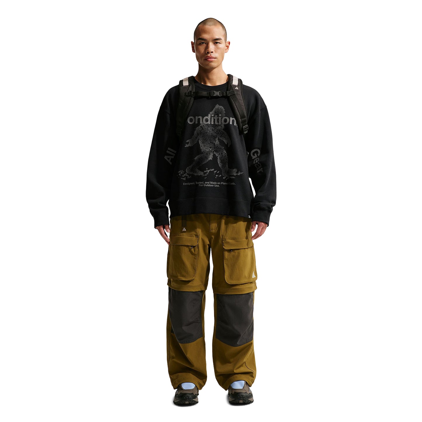 Nike ACG "Tuff Fleece" Therma-FIT Pullover Crew-Neck Sweatshirt (Black)