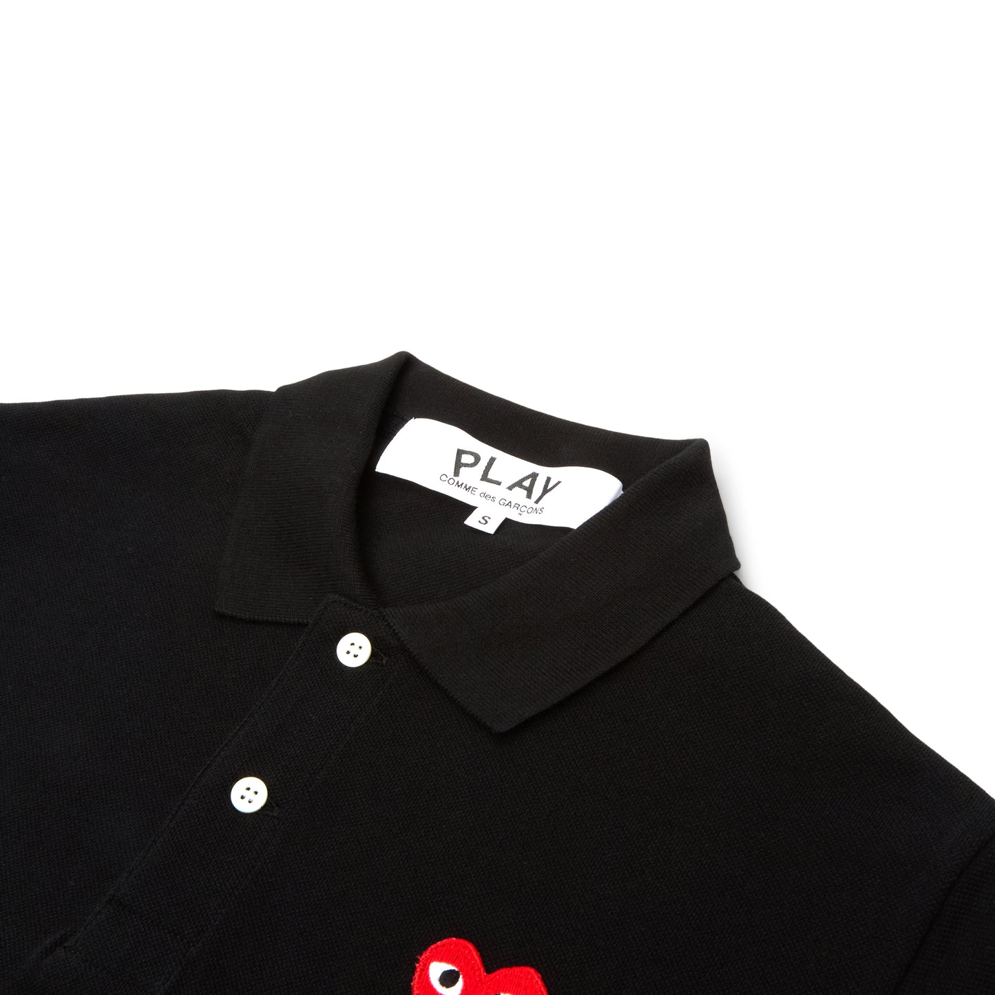 Comme Des Garcons PLAY Red Emblem T-Shirt (BLACK)