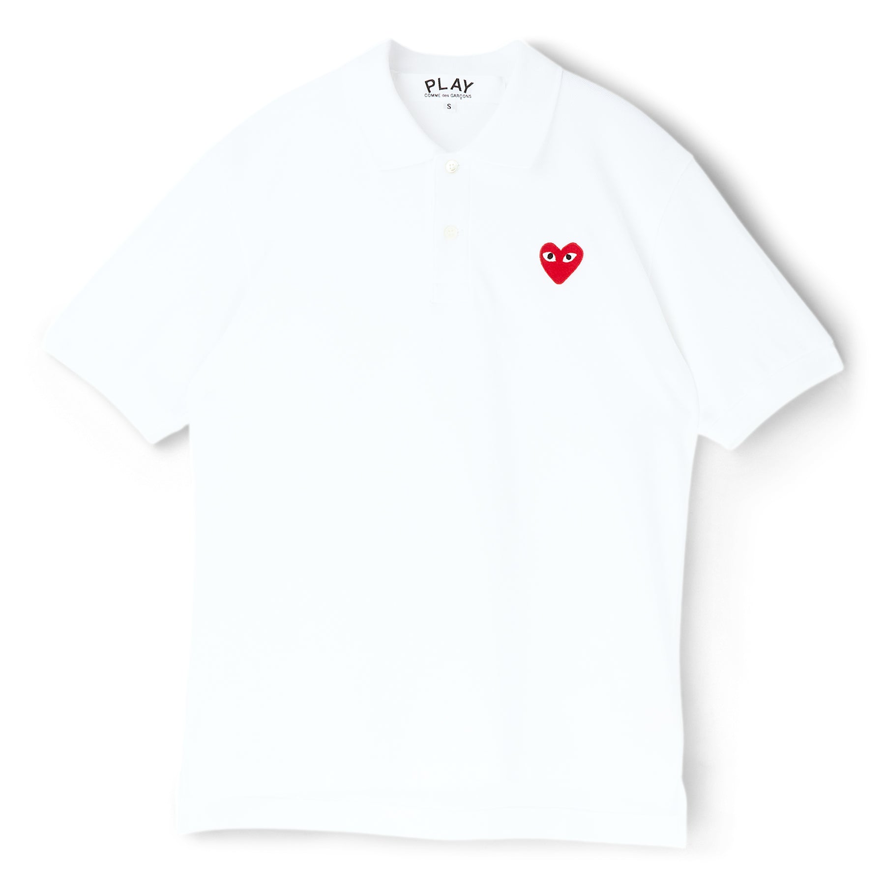 Comme Des Garcons PLAY Red Emblem T-Shirt (White)