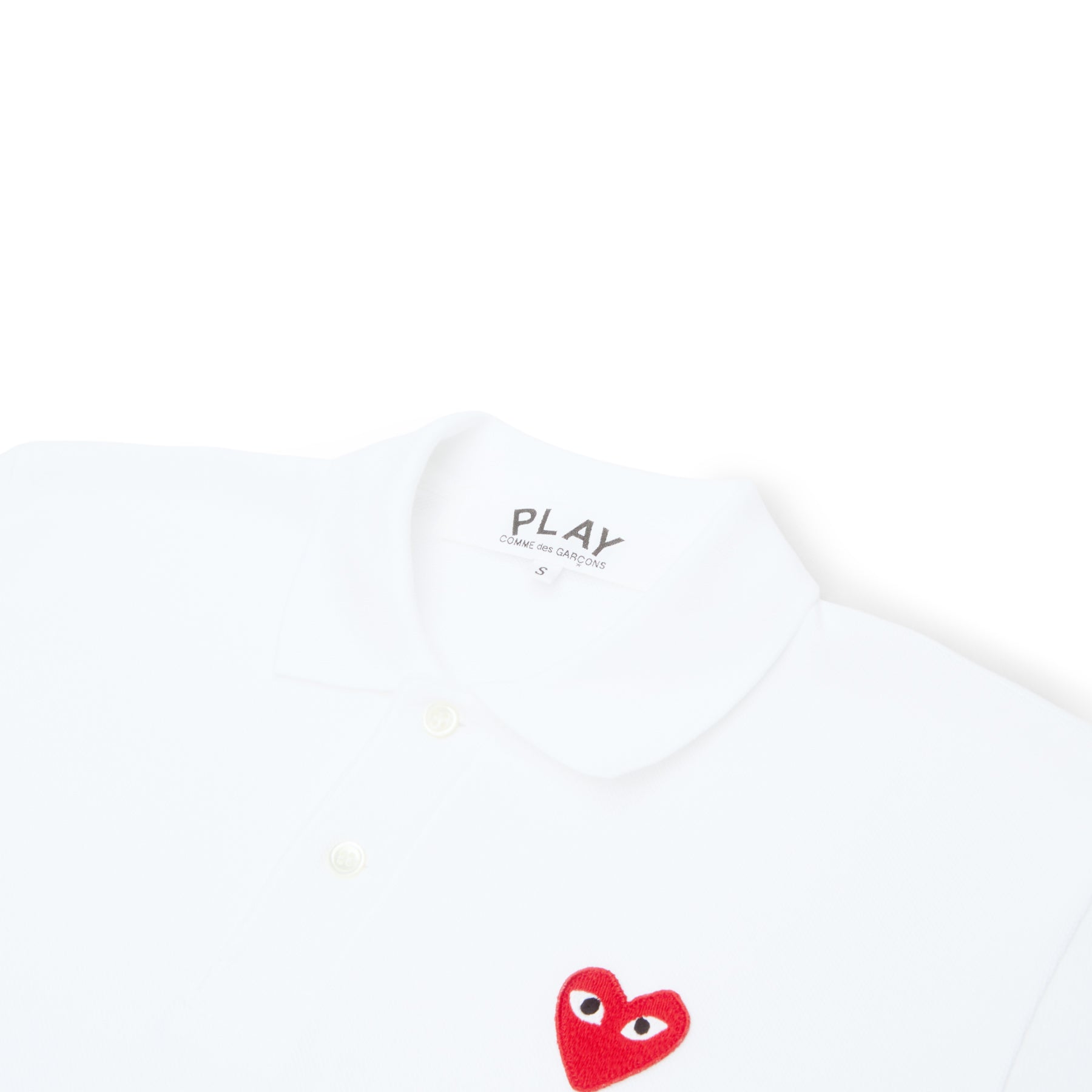 Comme Des Garcons PLAY Red Emblem T-Shirt (White)