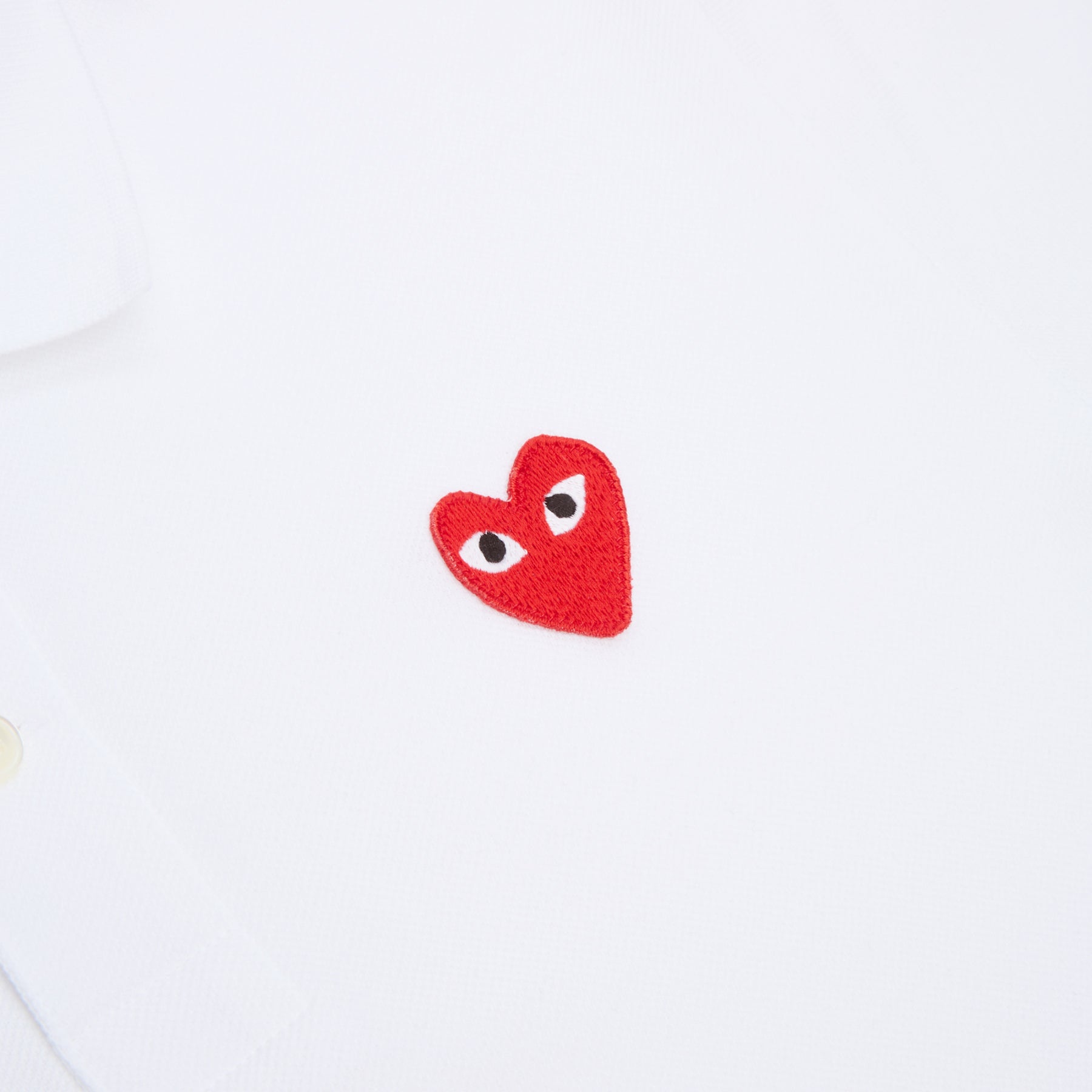Comme Des Garcons PLAY Red Emblem T-Shirt (White)