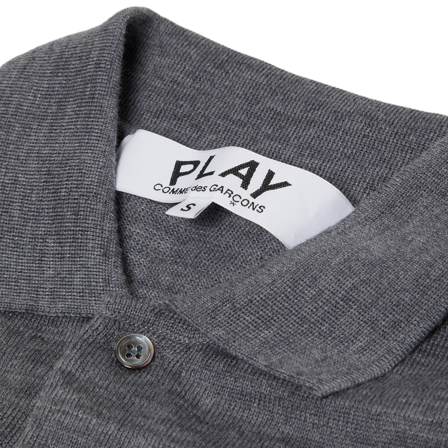 Comme Des Garcons Play Polo Neck Short Sleeve (Grey)