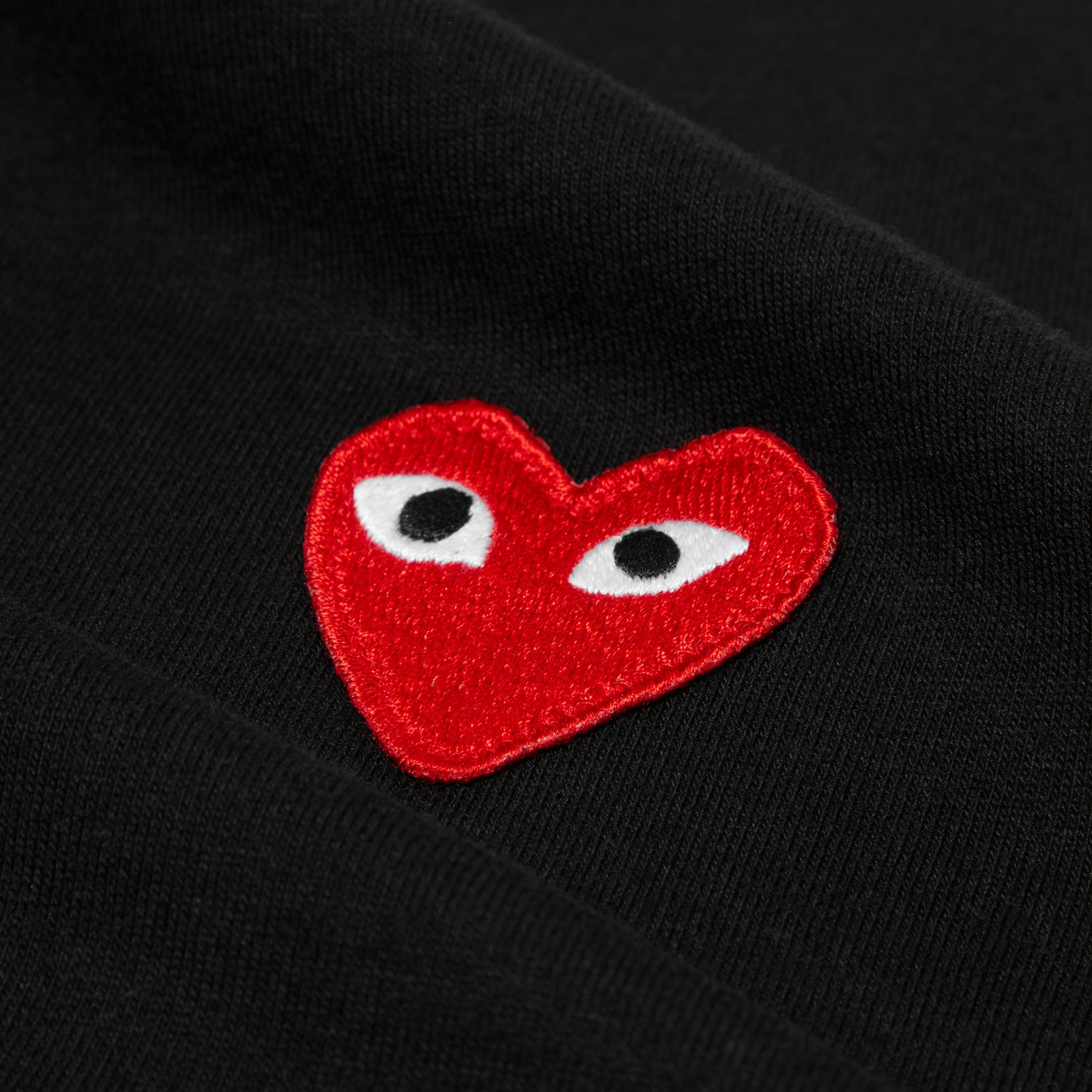 Comme Des Garcons PLAY T-Shirt Red Heart Emblem (Black)