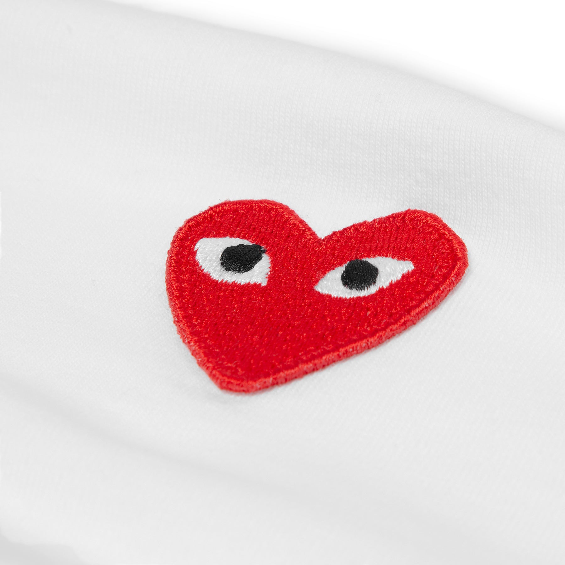 Comme Des Garcons PLAY T-Shirt Red Heart Emblem (White)