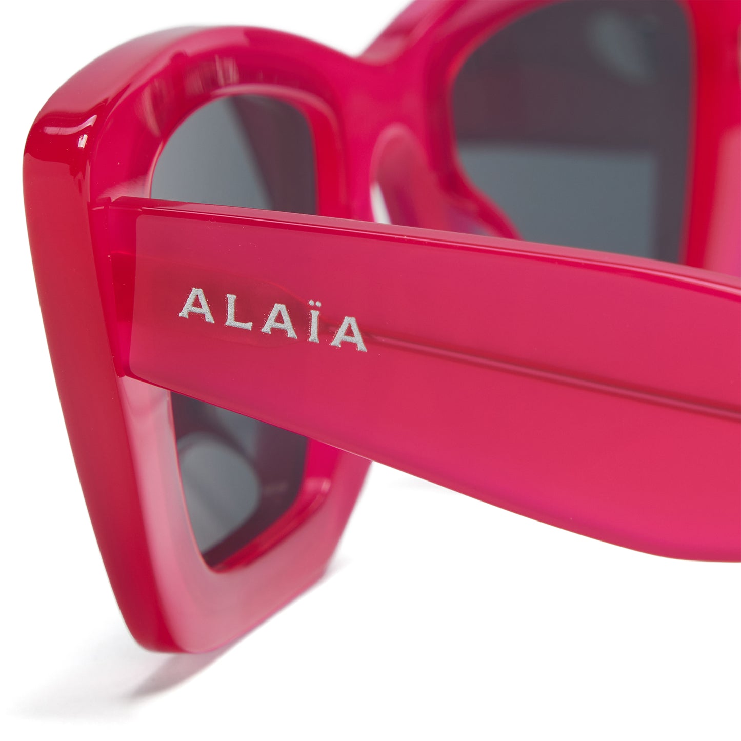 Alaia Acetate Butterfly Sunglasses (Fuchsia/Grey)