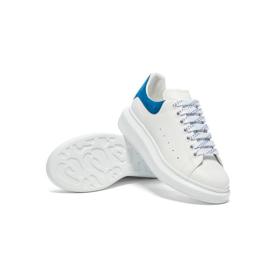 Alexander McQueen Womens Oversized Sneaker (White/Paris Blue)