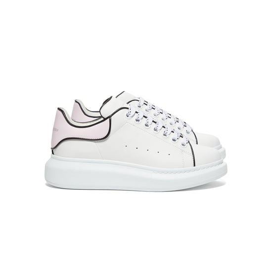 Alexander McQueen Womens Oversized Outline Sneaker (White/Pale Pink/Black)