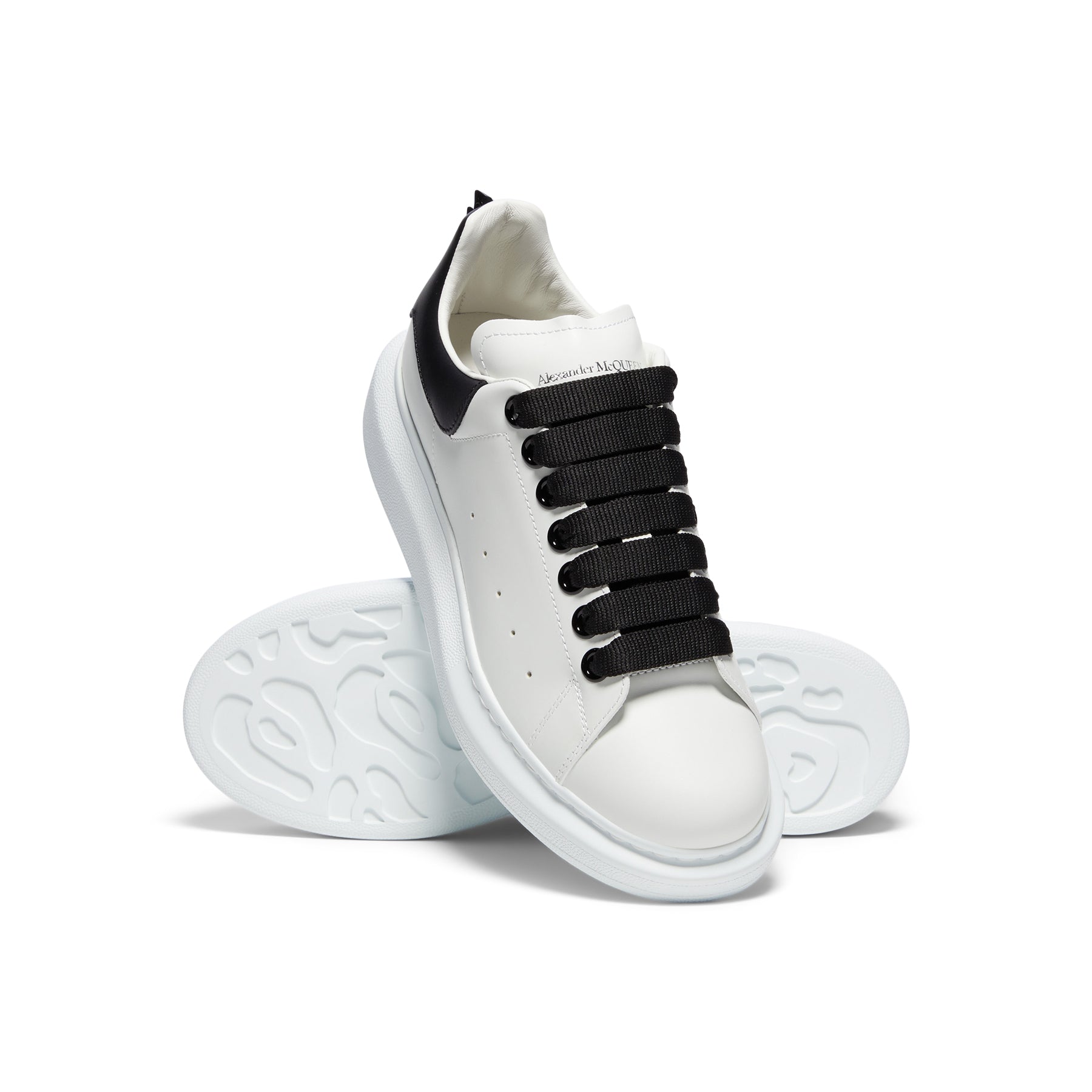 Alexander McQueen Oversized Spiked Sneakers (White/Black)