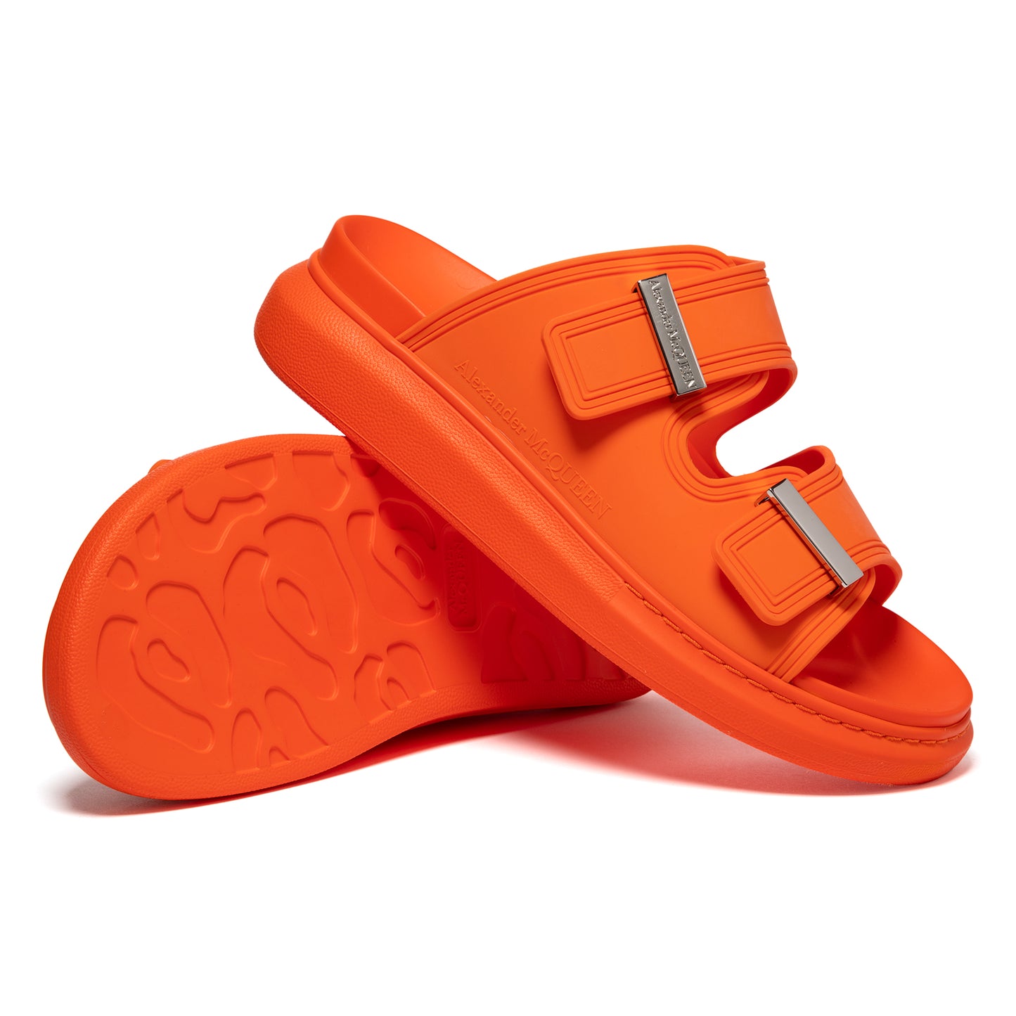 Alexander McQueen Sandal (Acryilic Orange/Silver)