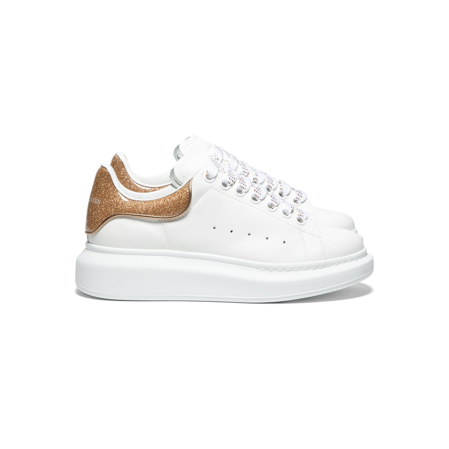 Alexander McQueen Womens Sneakers (White/Rose Gold)