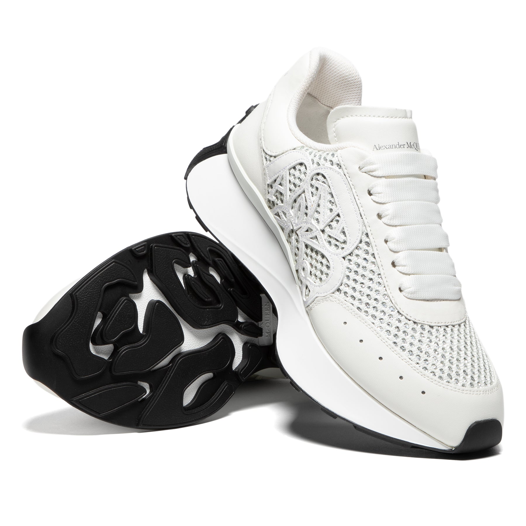 Alexander McQueen Sneakers sprint Women 687995WIC939061 Leather White Black  520€