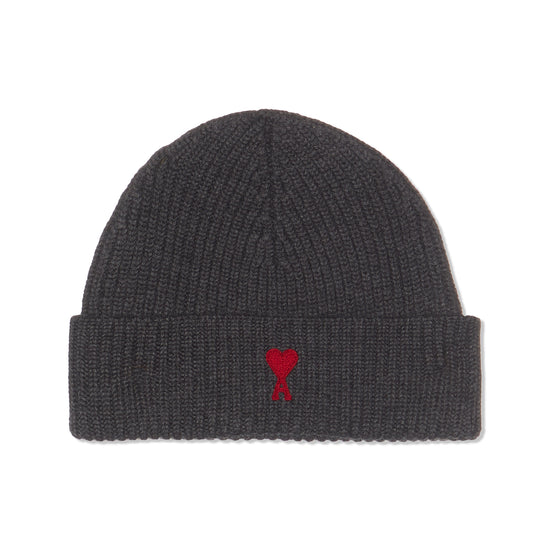 Ami Red ADC Beanie (Heather Grey/Red)