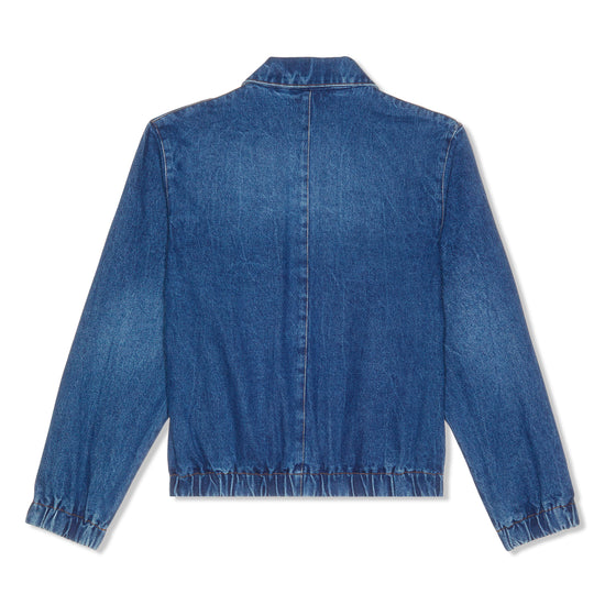 Ami De Coeur Zip Up Denim Jacket (Used Blue)