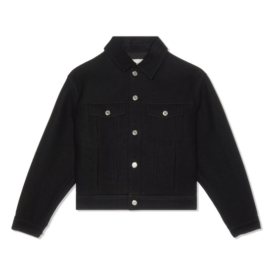 Ami Boxy Jacket (Wool Tricotine Black)