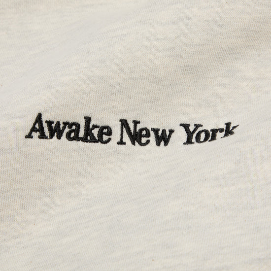 Awake NY Serif Hoodie (Heather Grey)