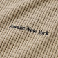 Awake NY Open Knit Embroidered Polo (Cream)