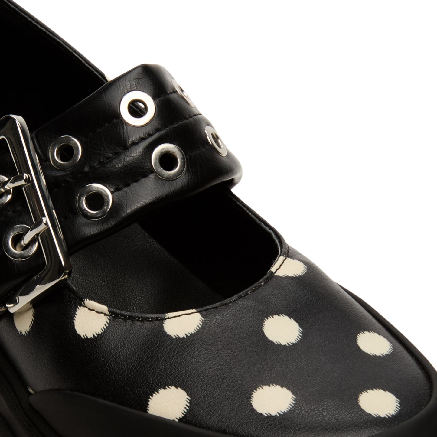 GANNI Cleated Ballerina Printed Pelinova (Black)