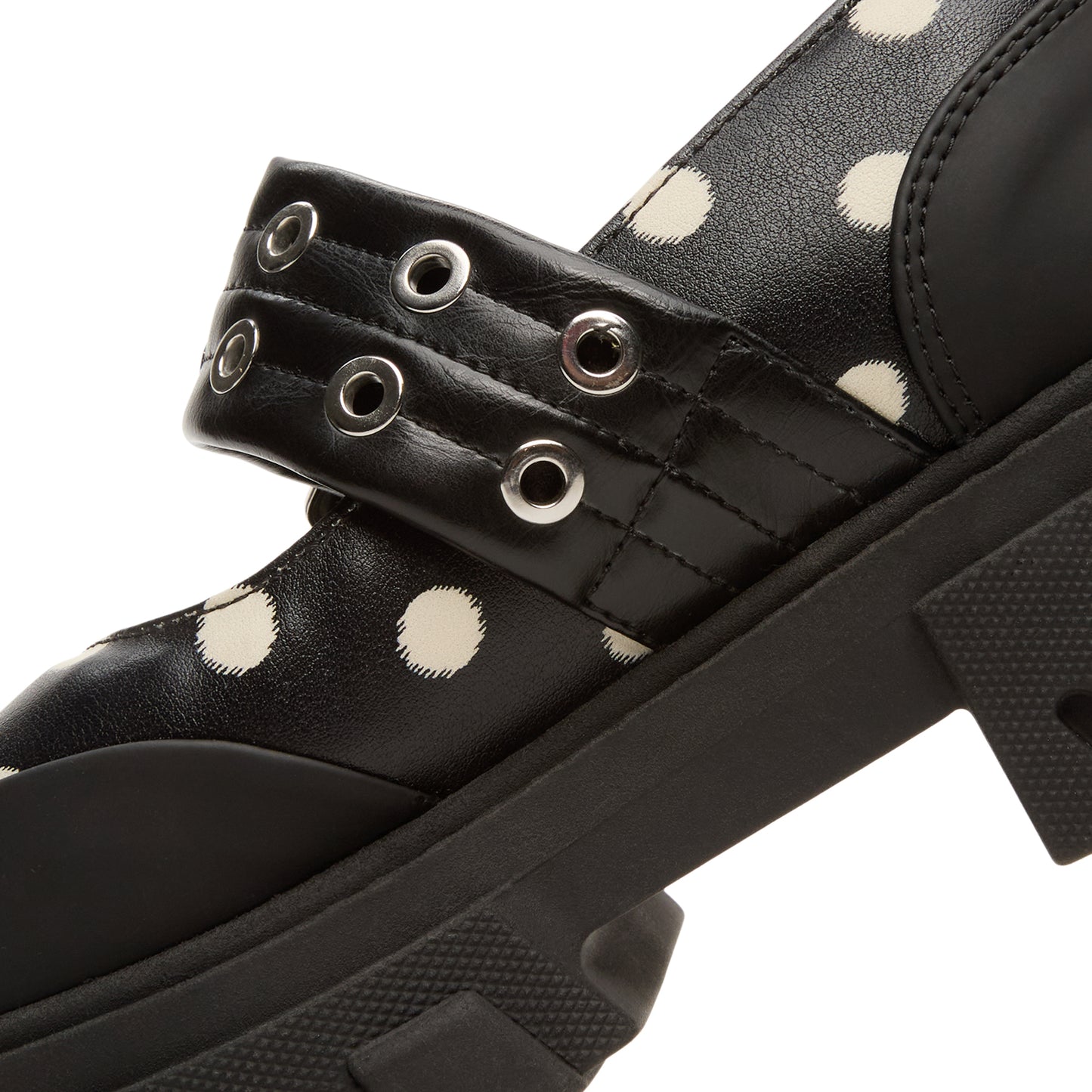 GANNI Cleated Ballerina Printed Pelinova (Black)