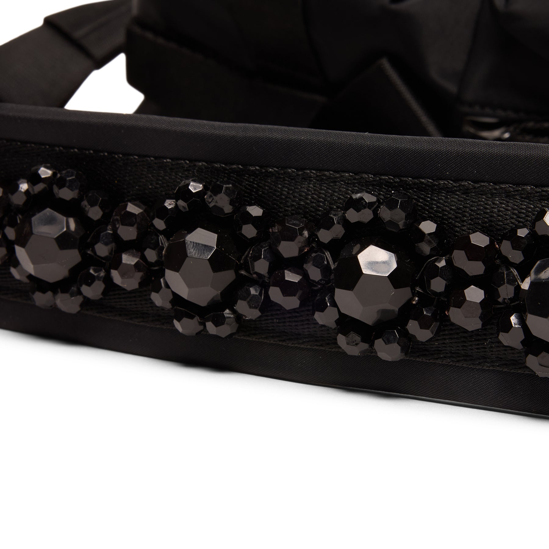 Simone Rocha Embellished Classic Bow Crossbody Bag (Black/Jet)