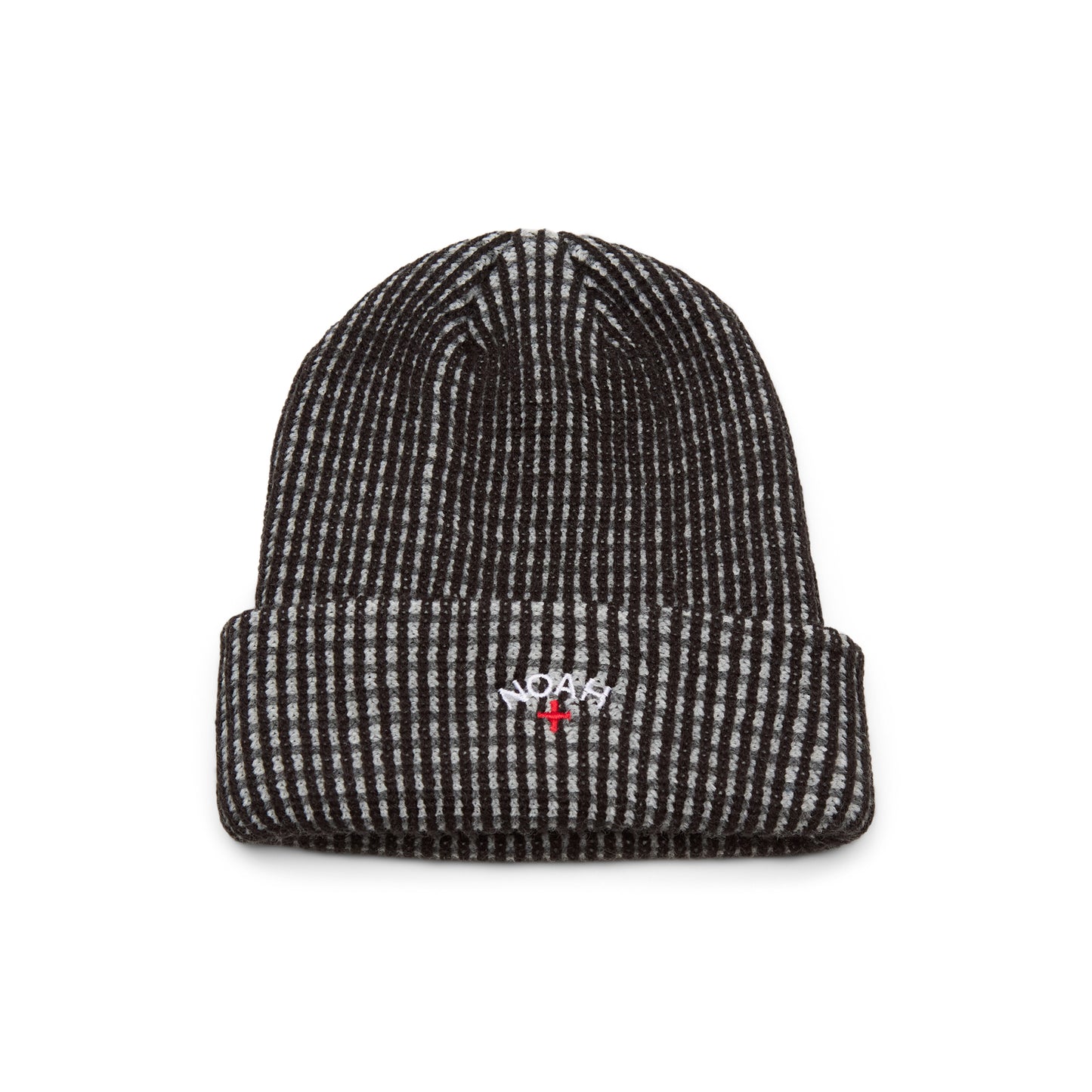 Noah Tri-Color Beanie (Black/Heather Grey)