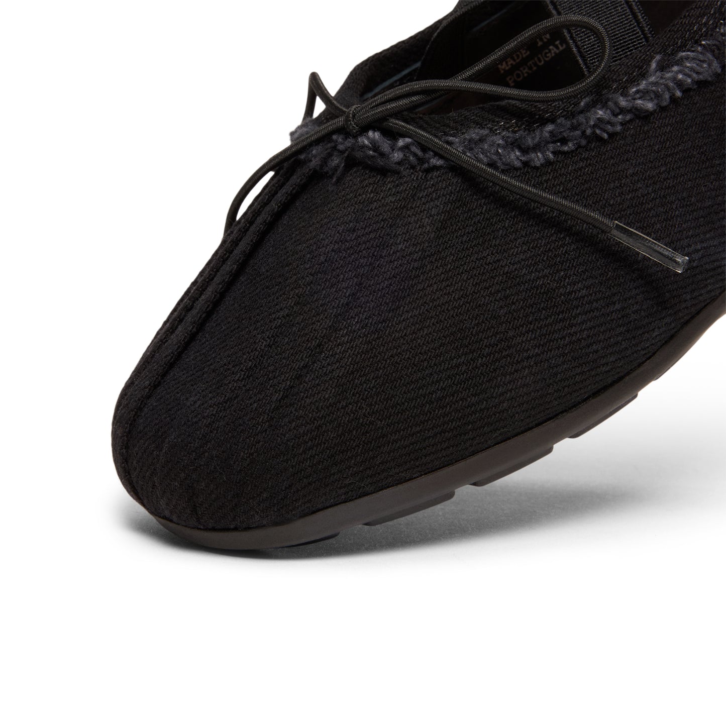 Simone Rocha Embellished Ballerina Grip Flats (Black/Jet)