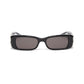 Balenciaga Dynasty Rectangle Sunglasses (Black/Silver/Grey)