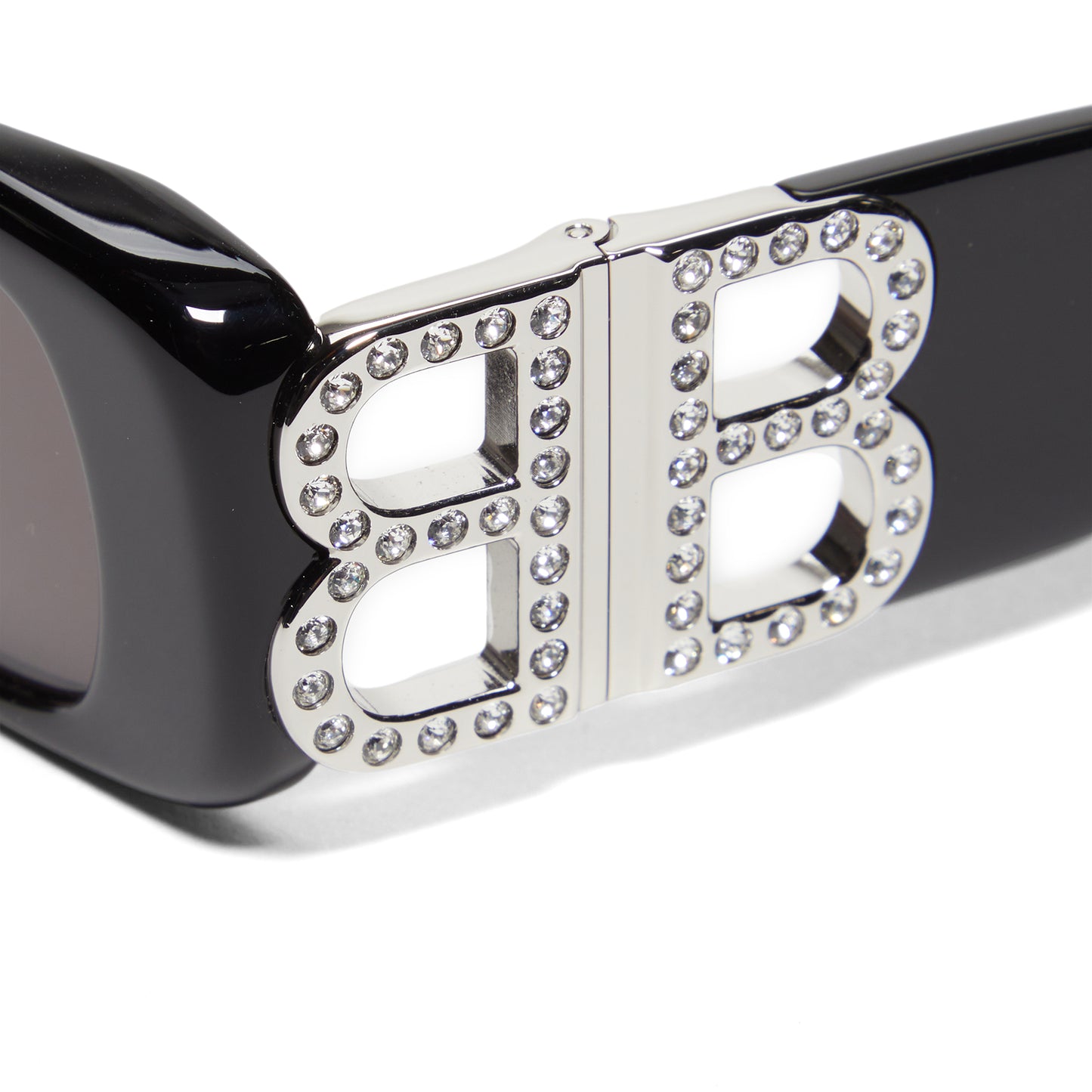 Balenciaga Dynasty Rectangle Sunglasses (Black/Silver/Grey)