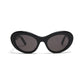 Balenciaga Oval Sunglasses (Black/Grey)