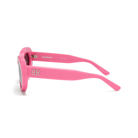 Balenciaga Oval Sunglasses (Pink/Grey)
