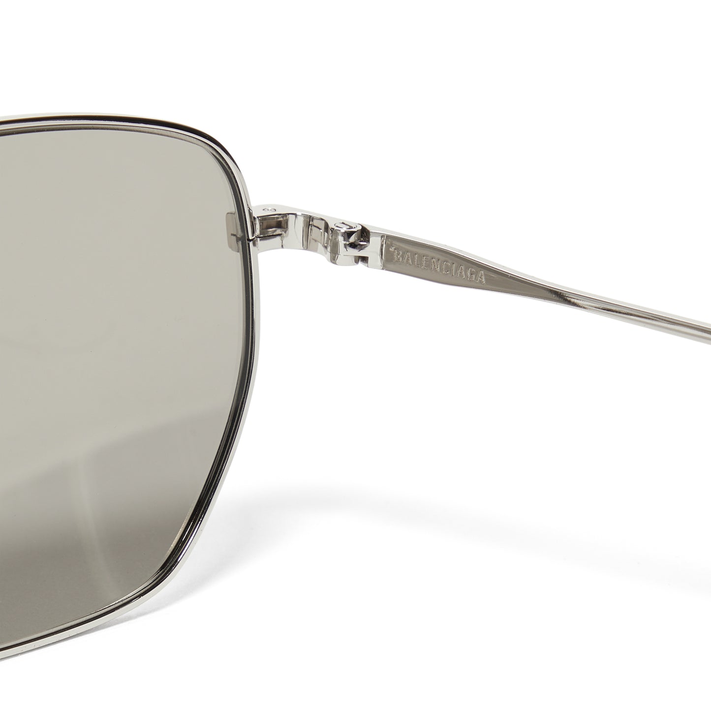 Balenciaga Tag 2.0 Navigator Sunglasses (Silver)