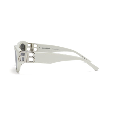 Balenciaga Rectangle Sunglasses (White/Silver)